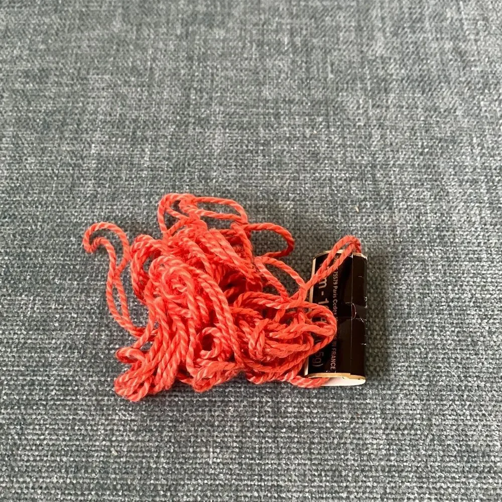 Pinkish Red Needlepoint Thread Yarn